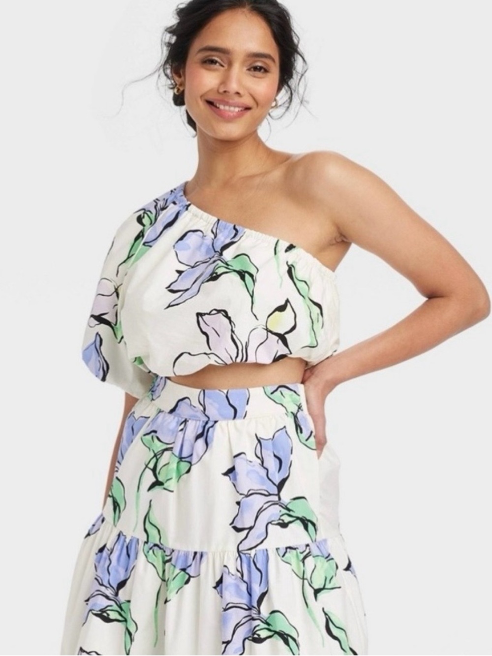 a new day Target White Floral One-Shoulder